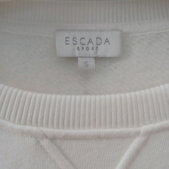 Escada Sports Rose Metallic Logo Cotton Sweatshirt Top - Picture 5 of 6
